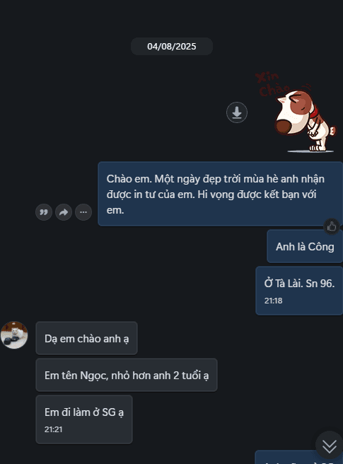 Lời chào đầu tiên
